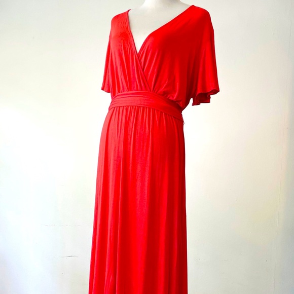 Beautiful LOFT XXL bright red beach style maxi dress - Picture 1 of 7